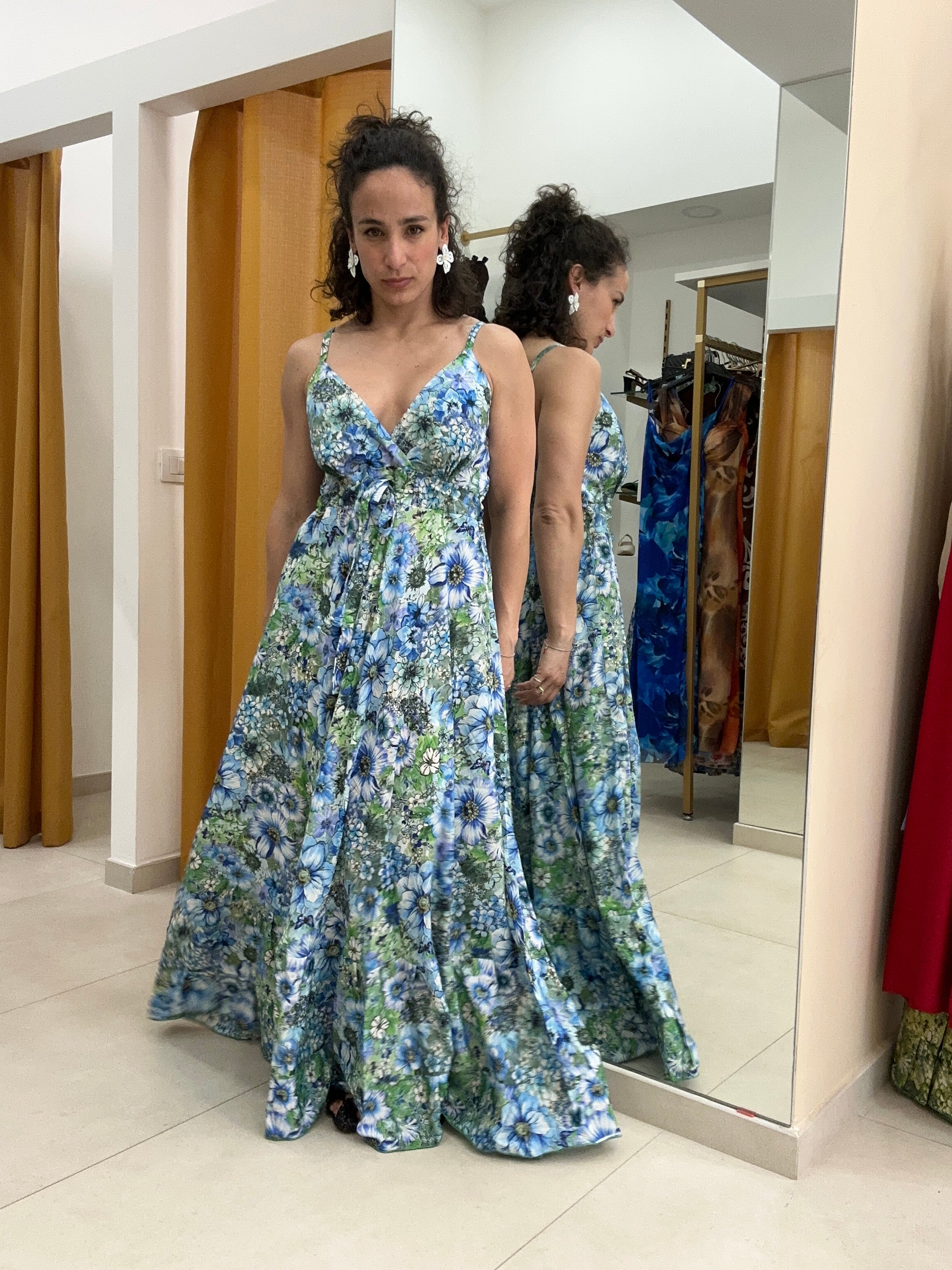 Abito India incrocio BLU
