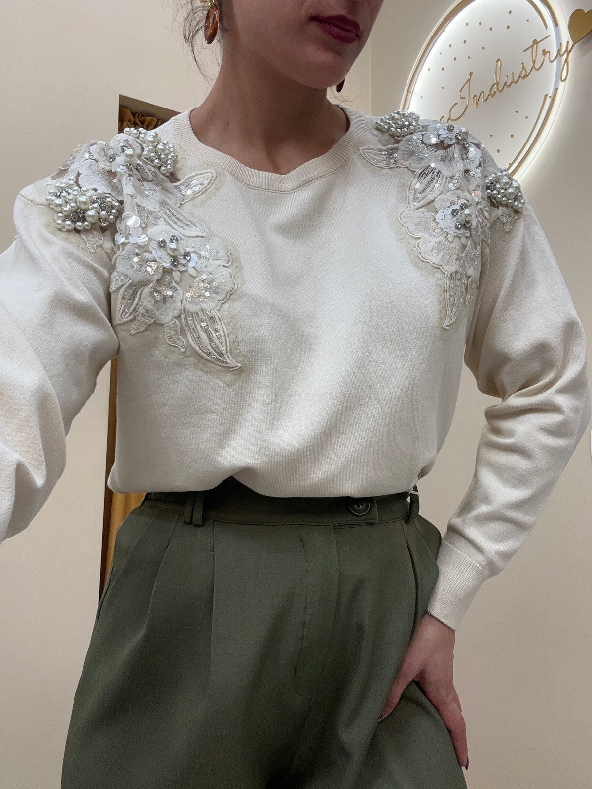 Pull perline&brillantini