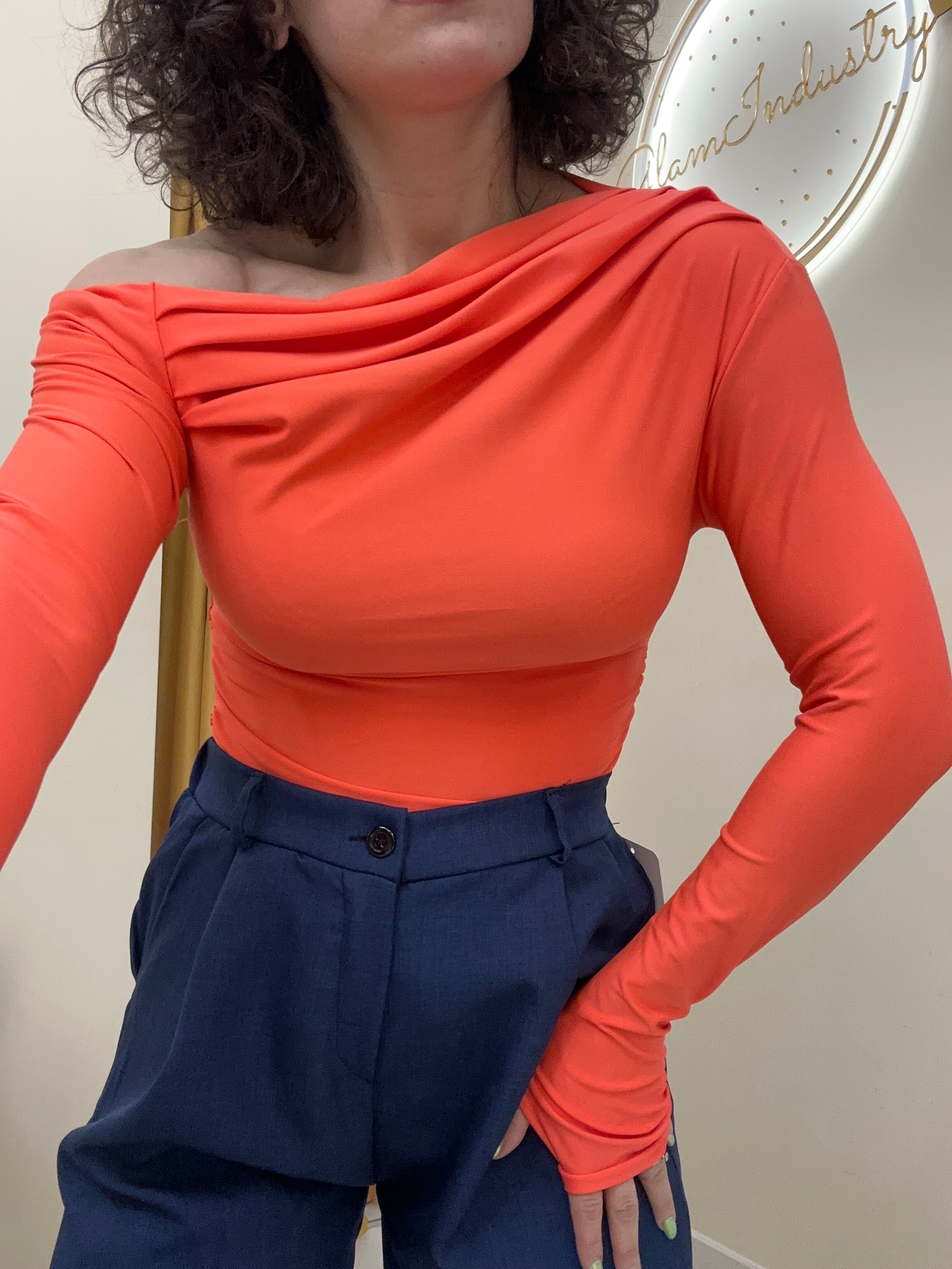 Maglia asimmetrica lycra