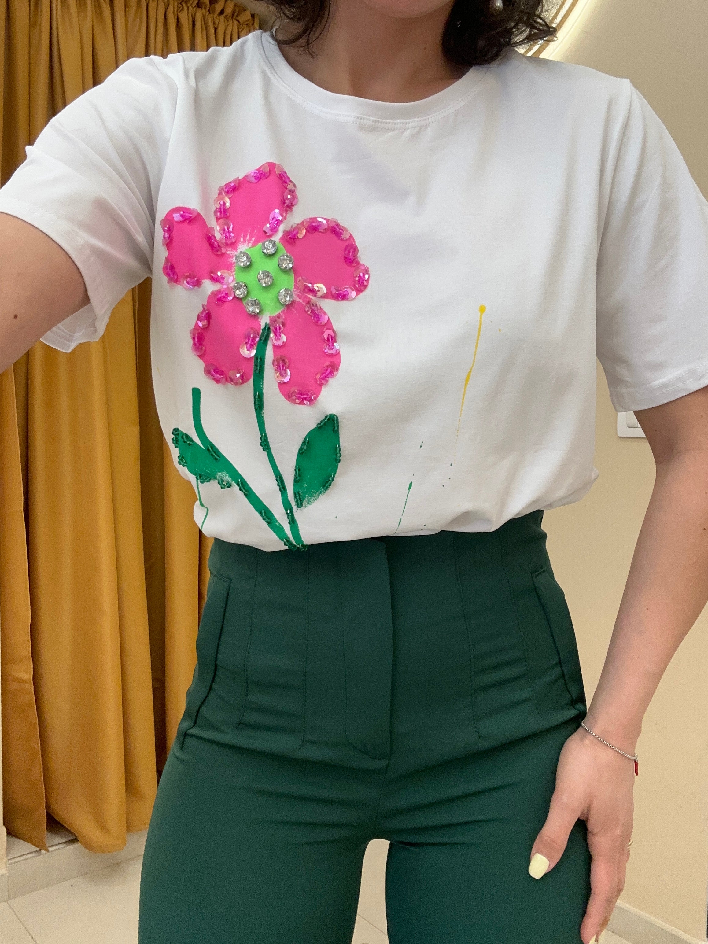 T-shirt maxi fiore