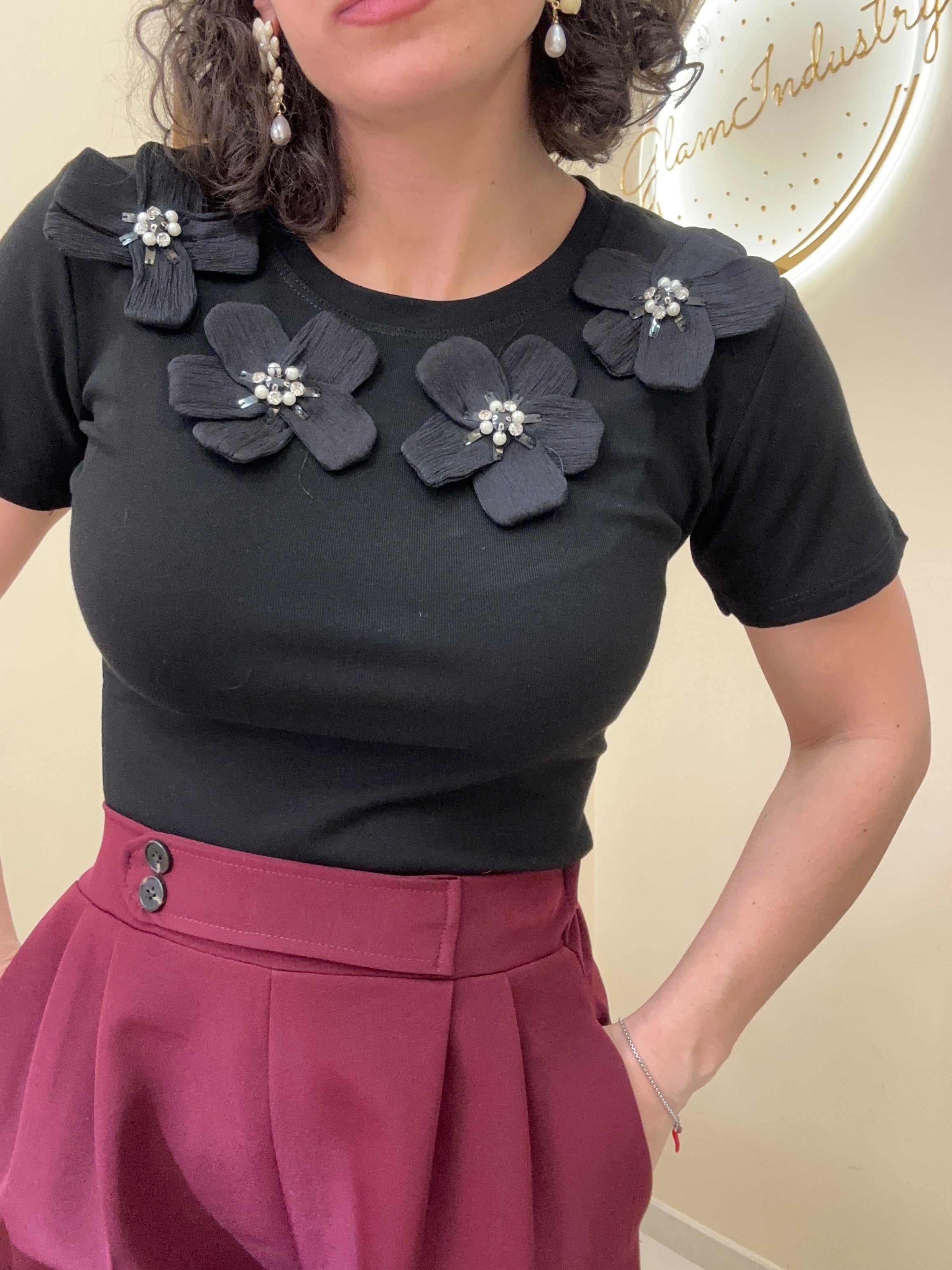 T-shirt quattro fiori