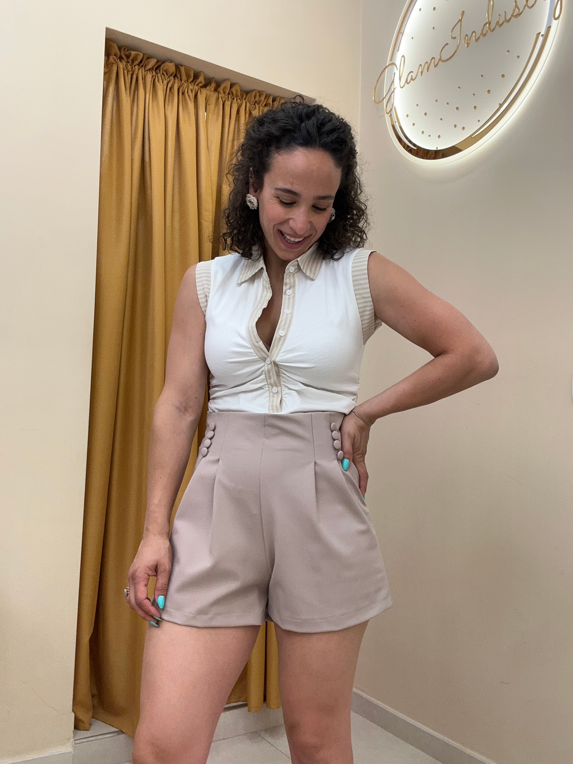 Canotta con dettaglio in camicia