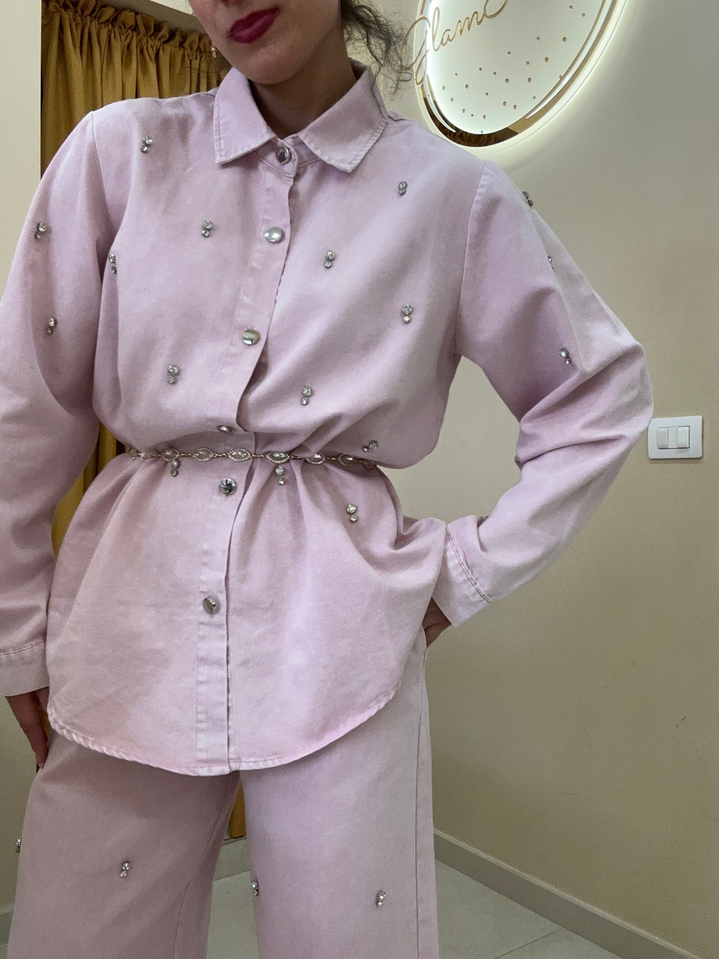 Coordinato gocce rosa