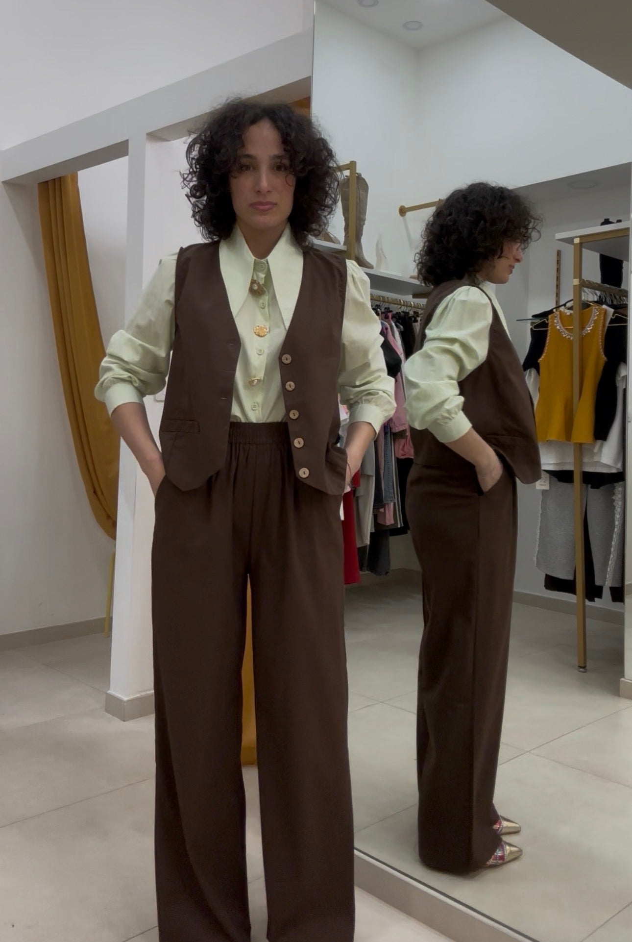 Tailleur panciotto 20% lino