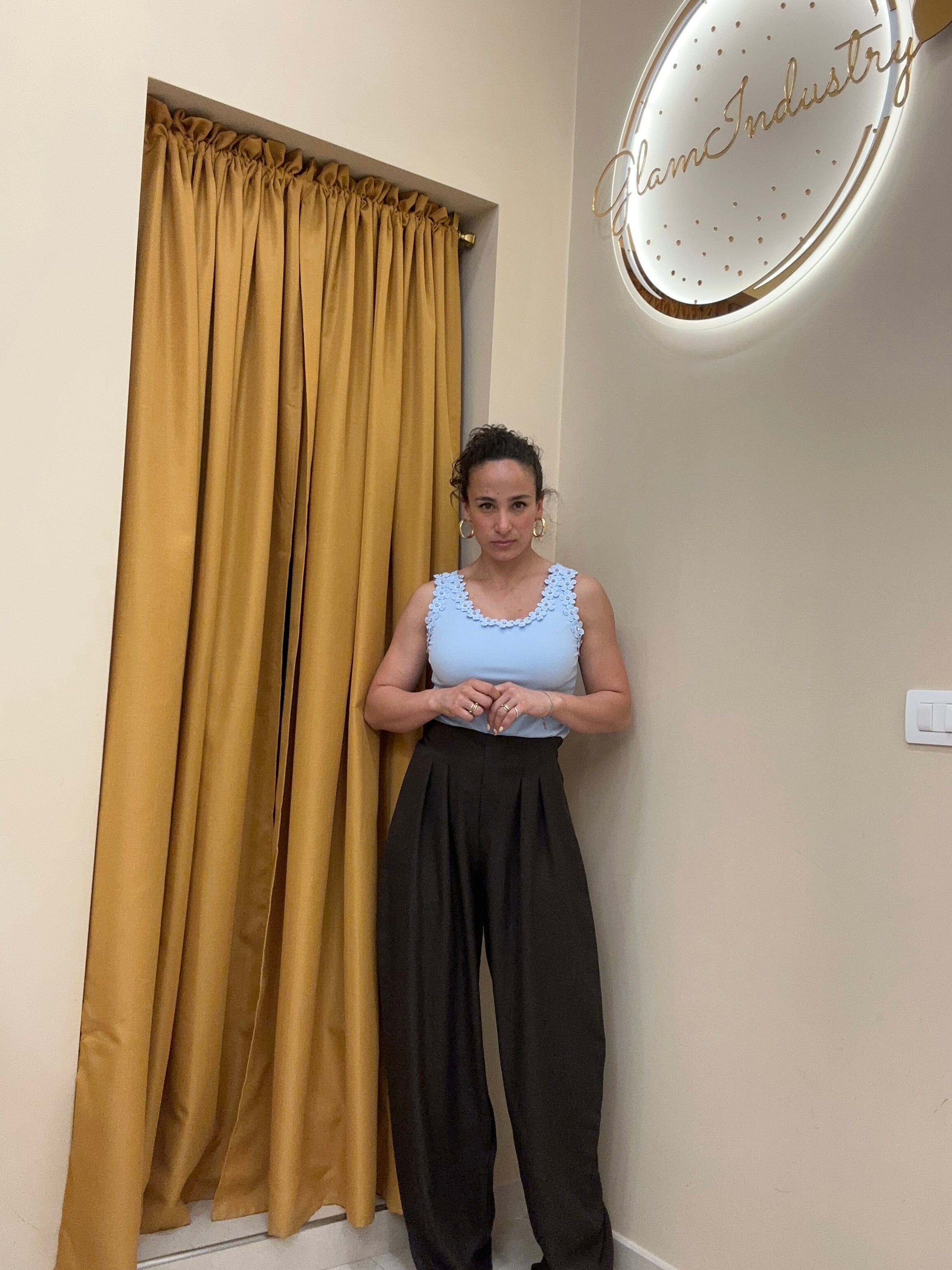 Pantalone palazzo mod Zara MARRONE