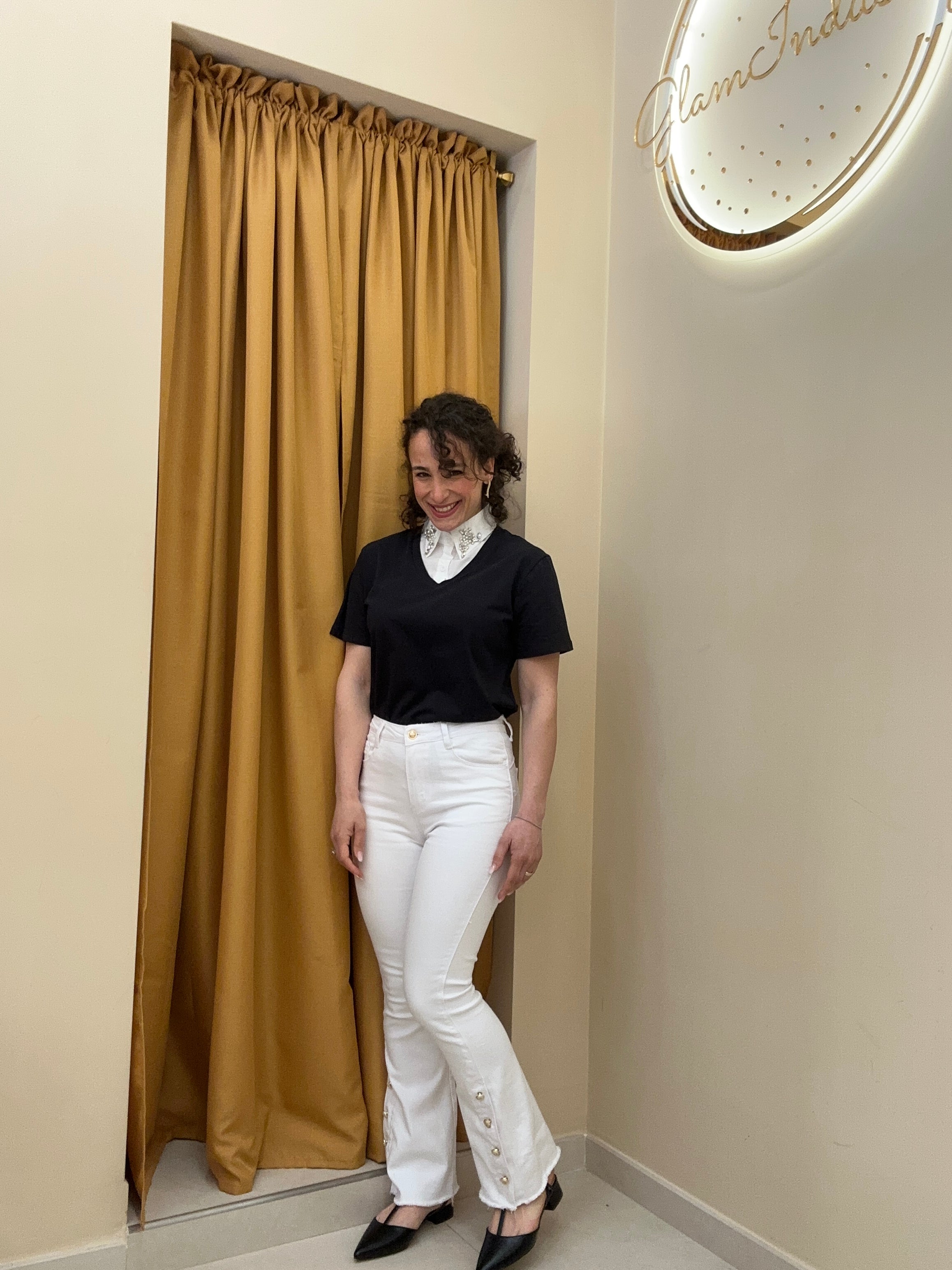 Jeans skinny zampetta white