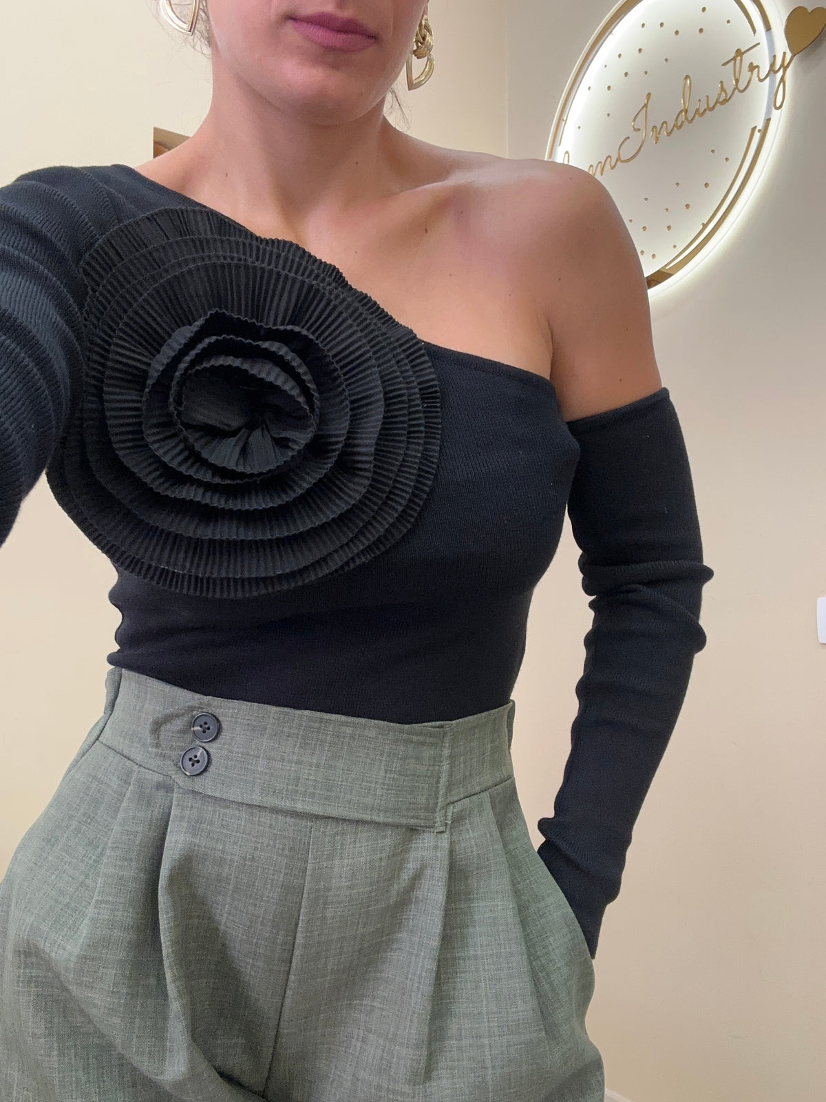 Maglia fiore laterale