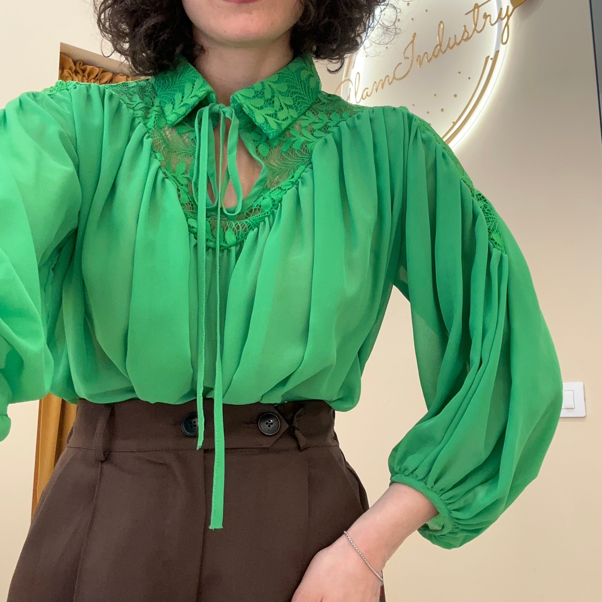 Blusa cuore verde