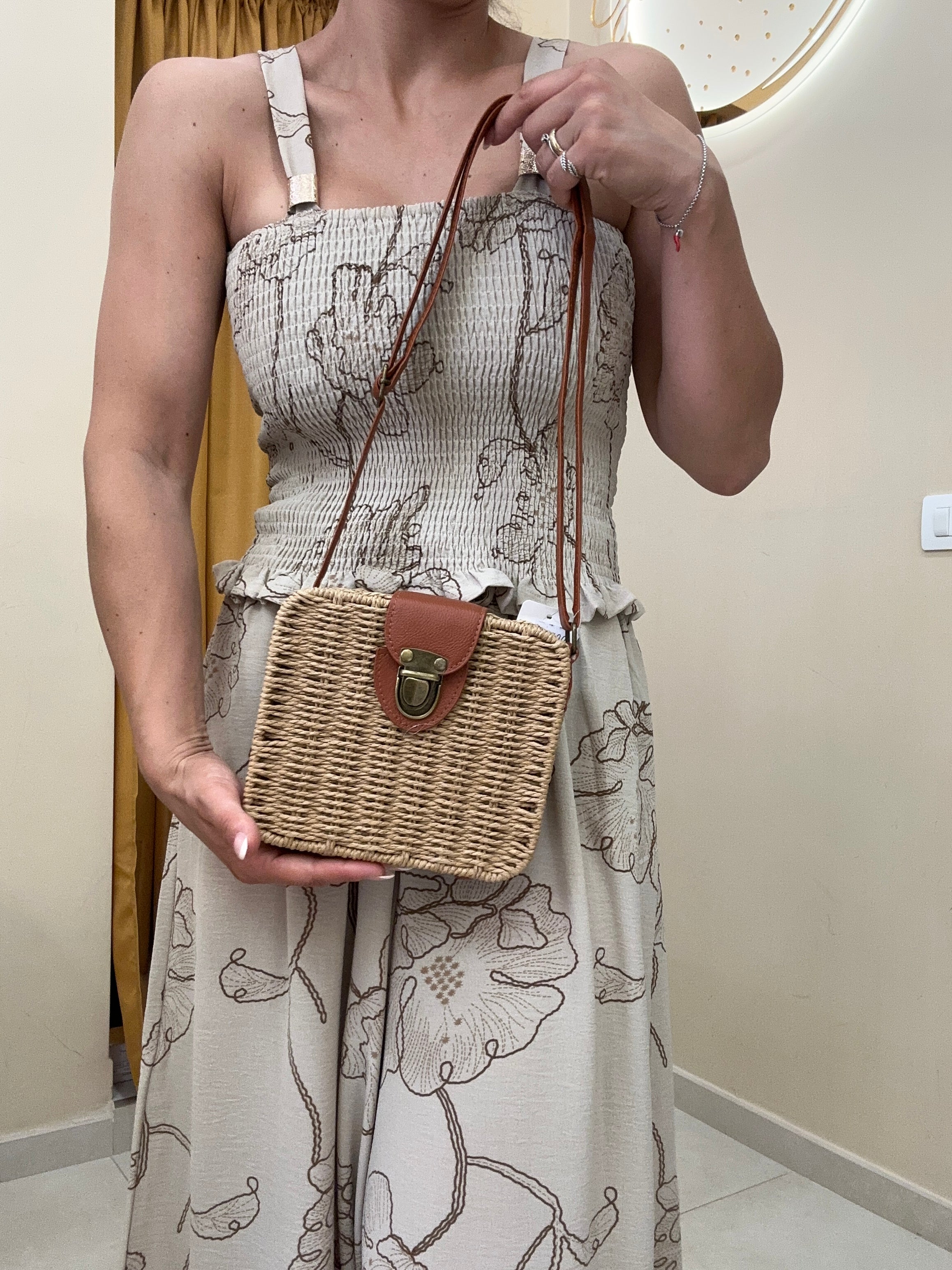 Borsa paglia rigida