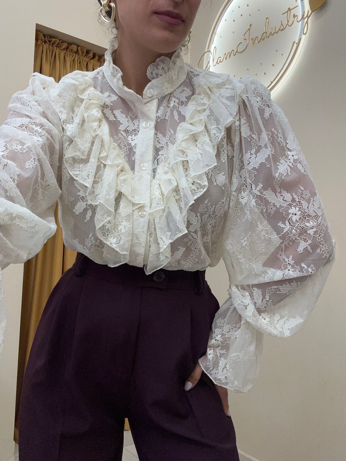 Camicia over merletto