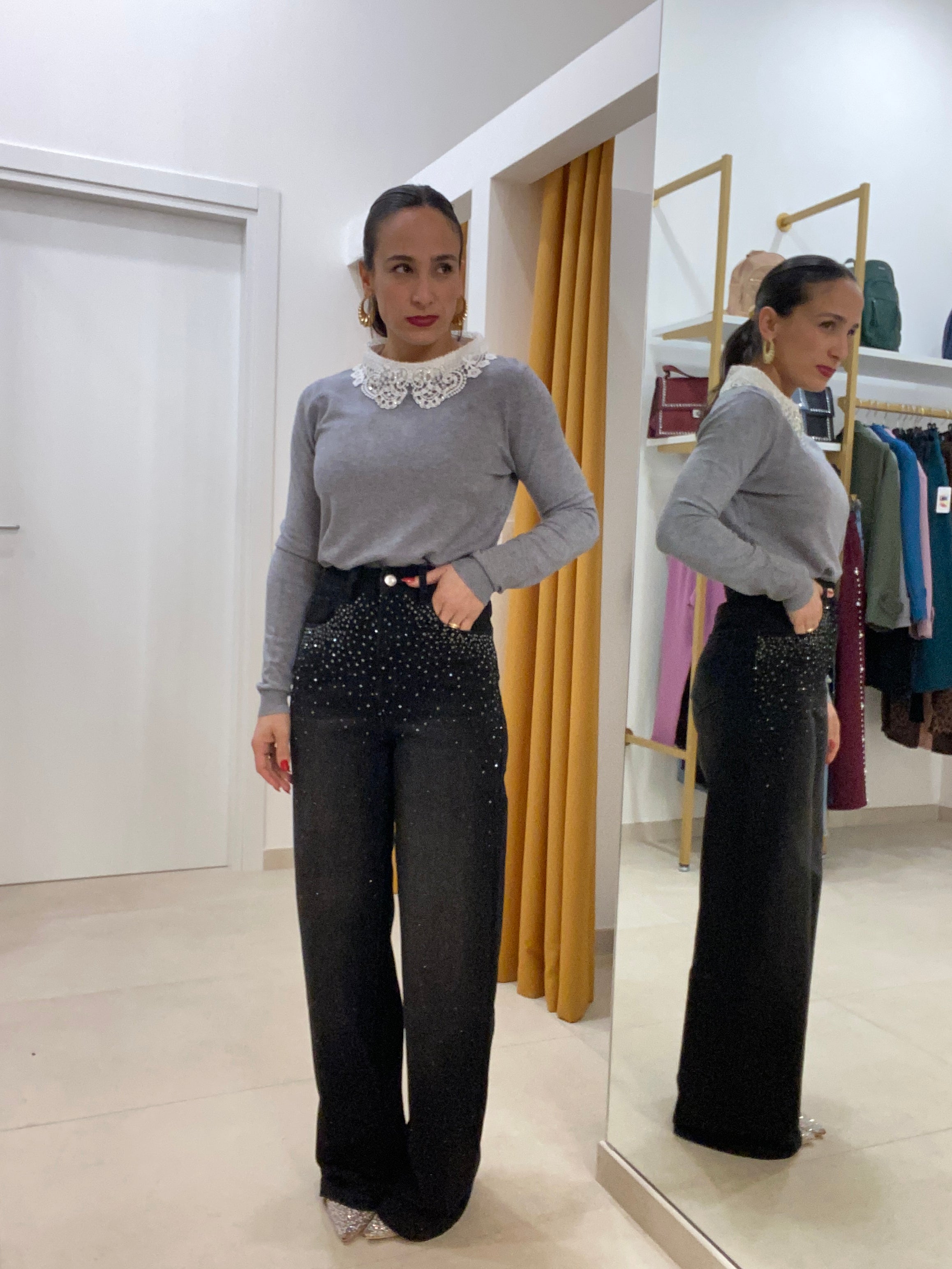 Denim Black brillantini