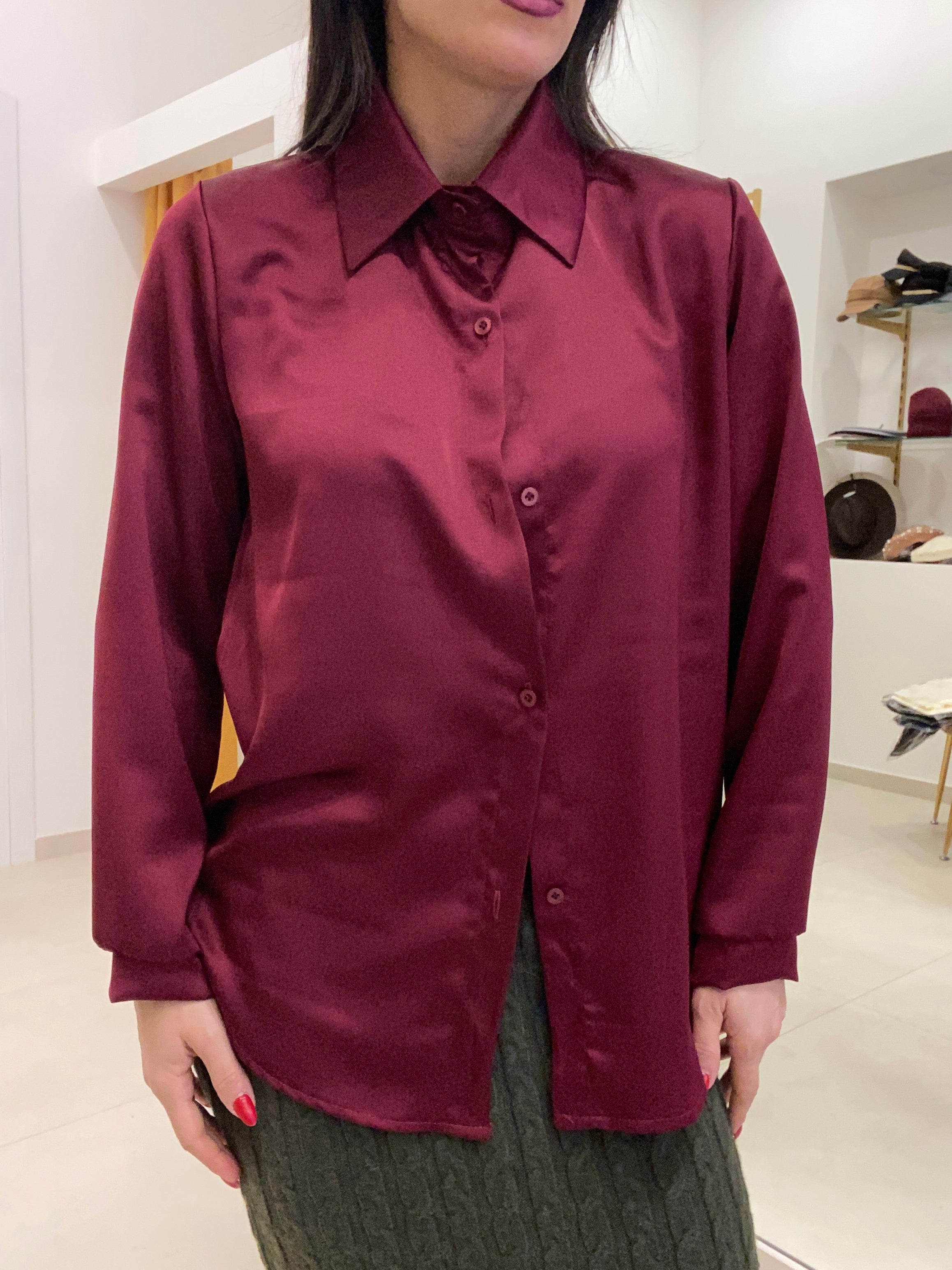 Camicia effetto raso