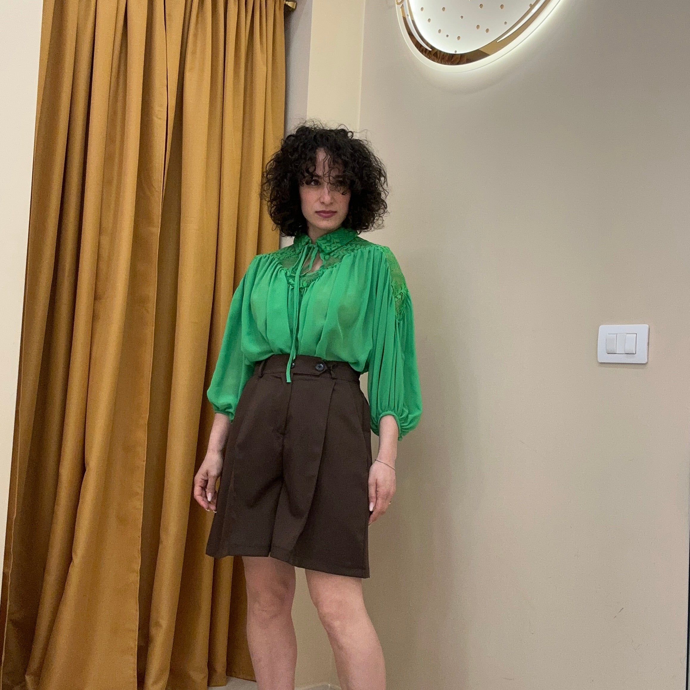 Blusa cuore verde
