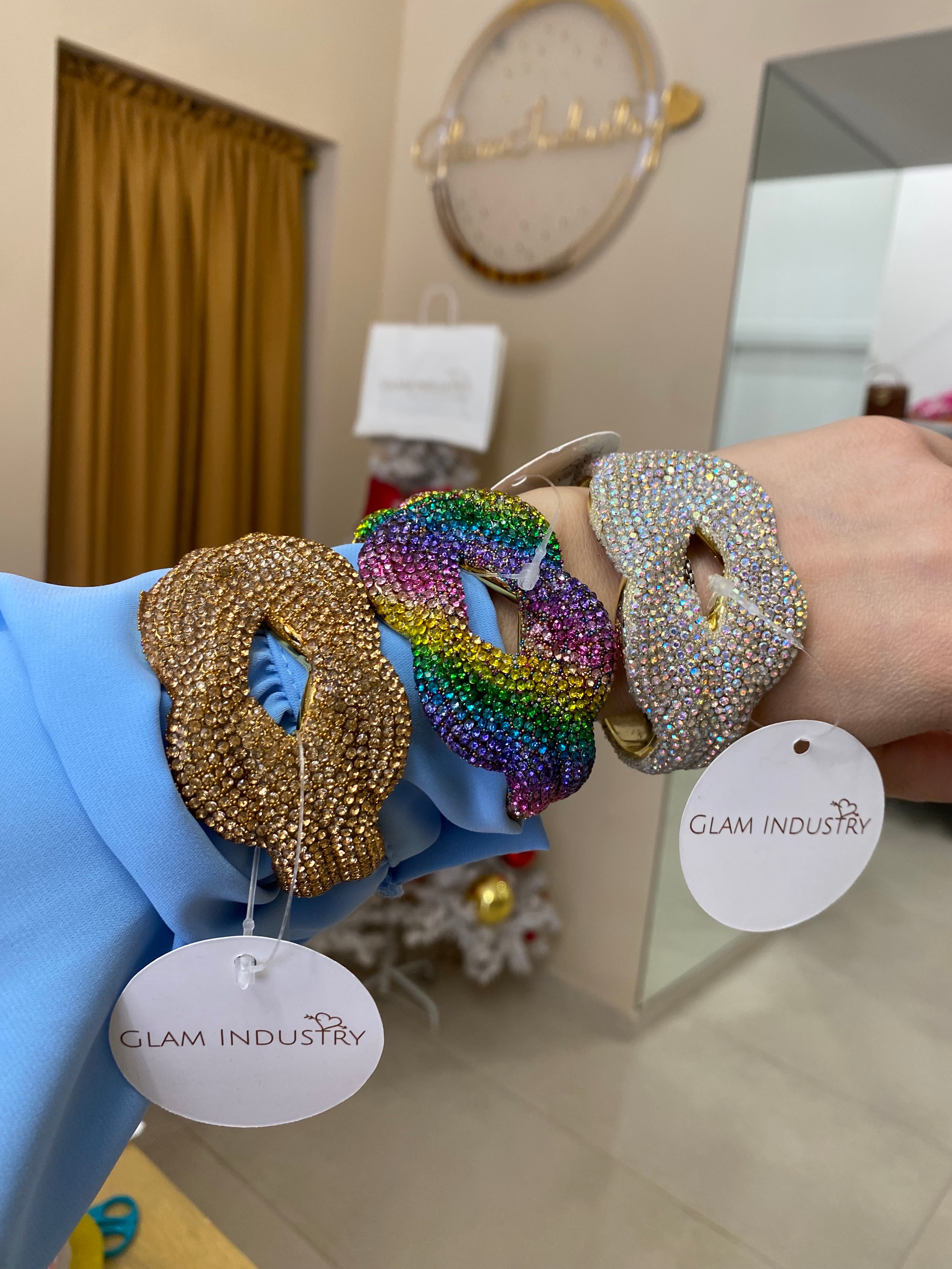 Bracciale nodo brillantini